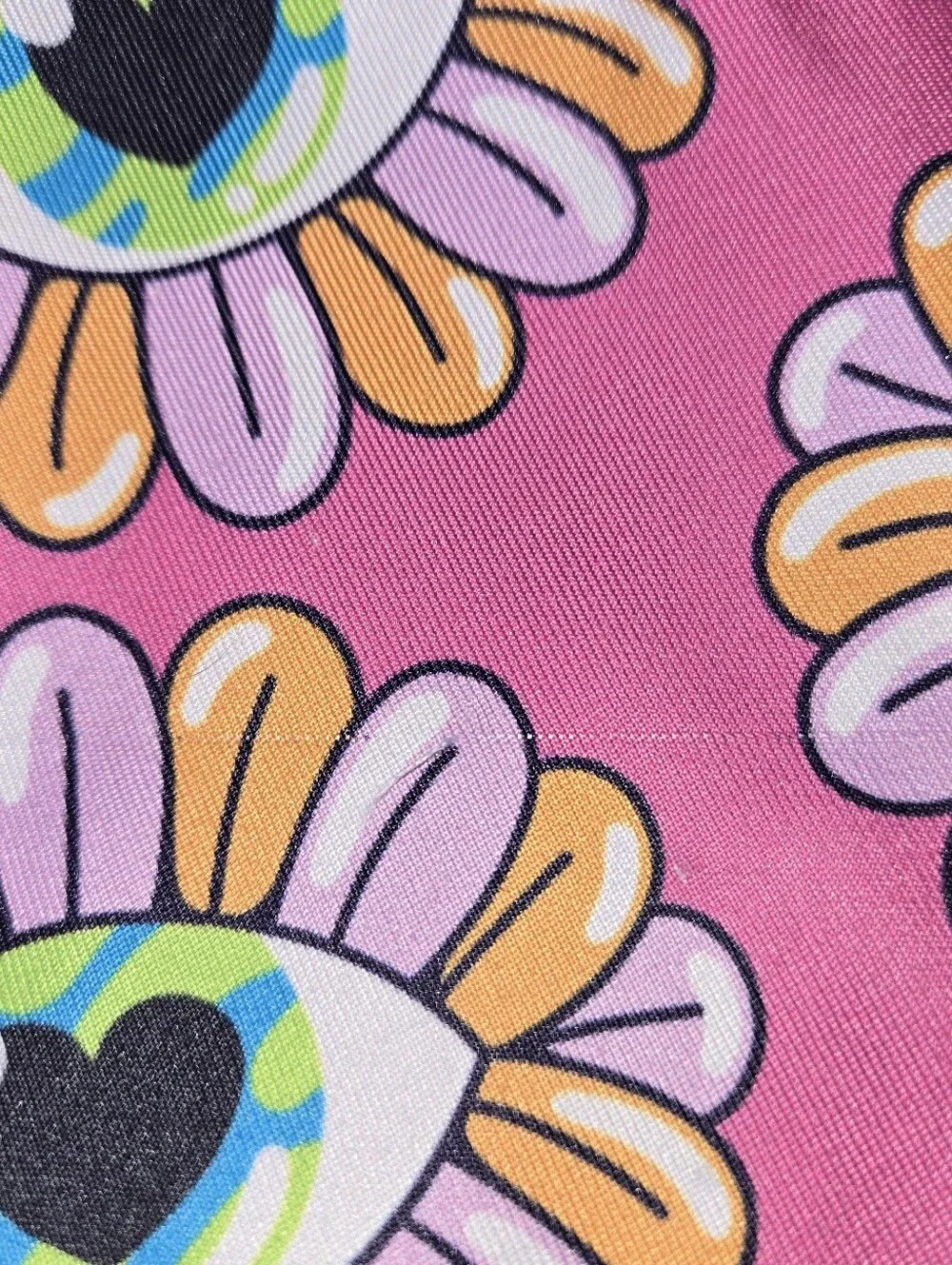 IPSY Pink Eye-Flower Zipper Pouch - Cosmetics Bag